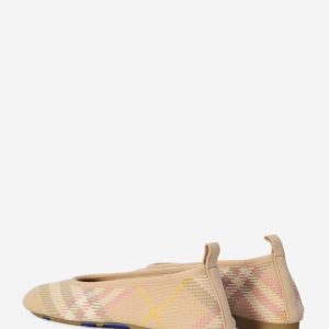 Check knit Baby ballerinas