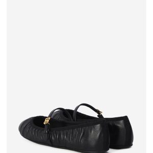 Leather ballet flats